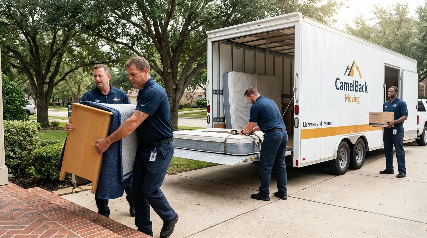 Crew loading residential truck for cross-state move from Pleasant Grove, UT